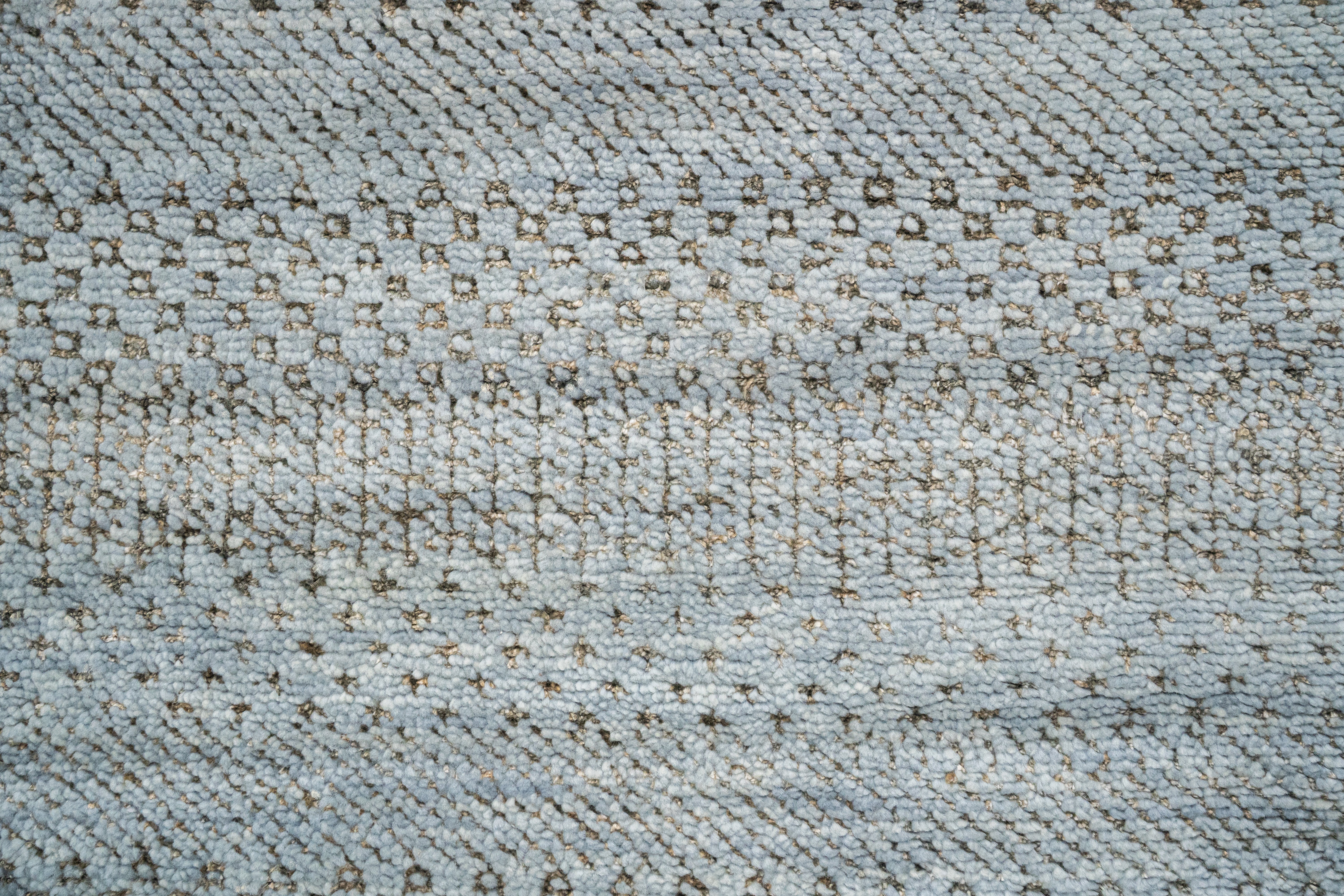 Handknotted Carpet, DIA: 3354 MCN, J.Blue & Black